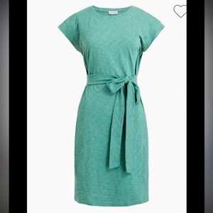 J. Crew Teal Tie-Waist Mini Dress size M